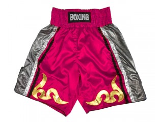 Personalized Pink Boxing Shorts, Boxing Trunks : KNBSH-030-Pink